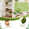 Artificial Mini Potted Plants 4 Pack Faux Decorative Plants Green Brown